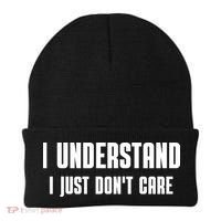I Understand I Just Don't Care Funny Beanie thumb 0