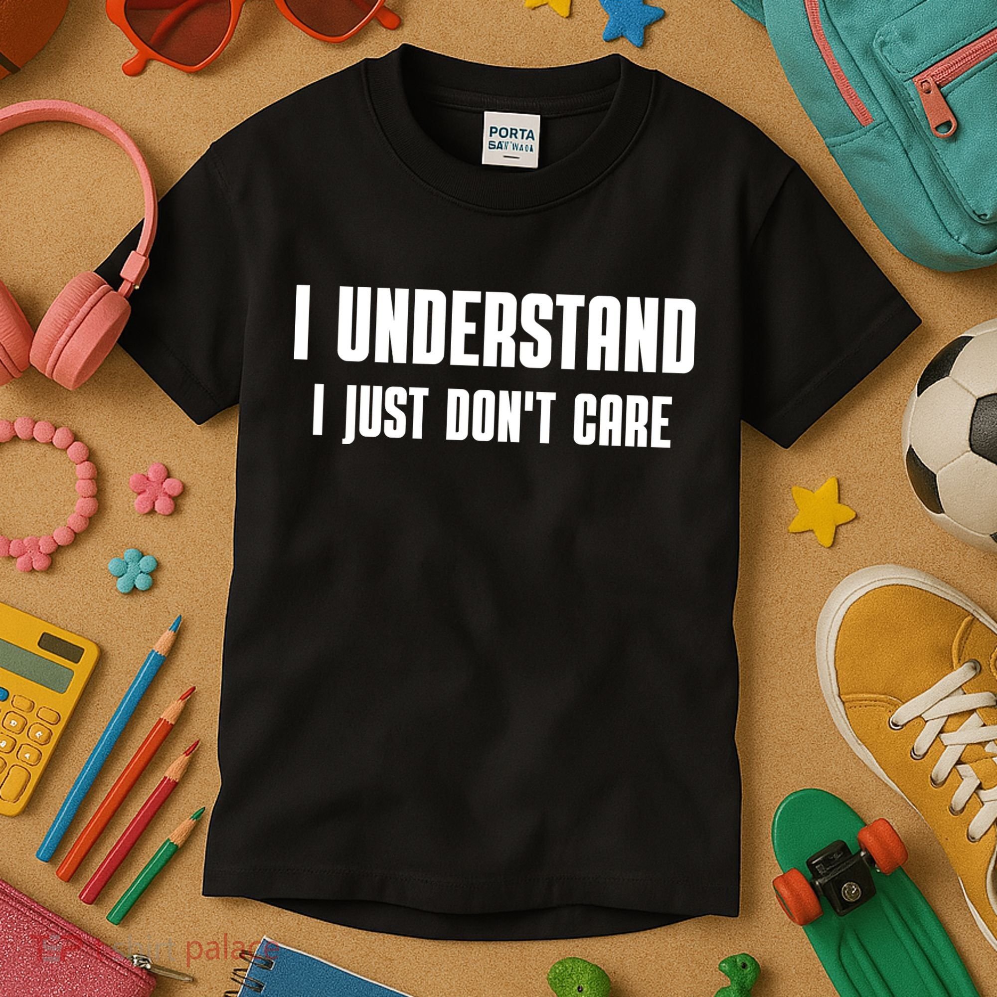 I Understand I Just Don't Care Funny Kids T-Shirt