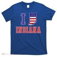 Indiana Usa Patriotic Usa Flag I Love Indiana Gift T-Shirt thumb 0