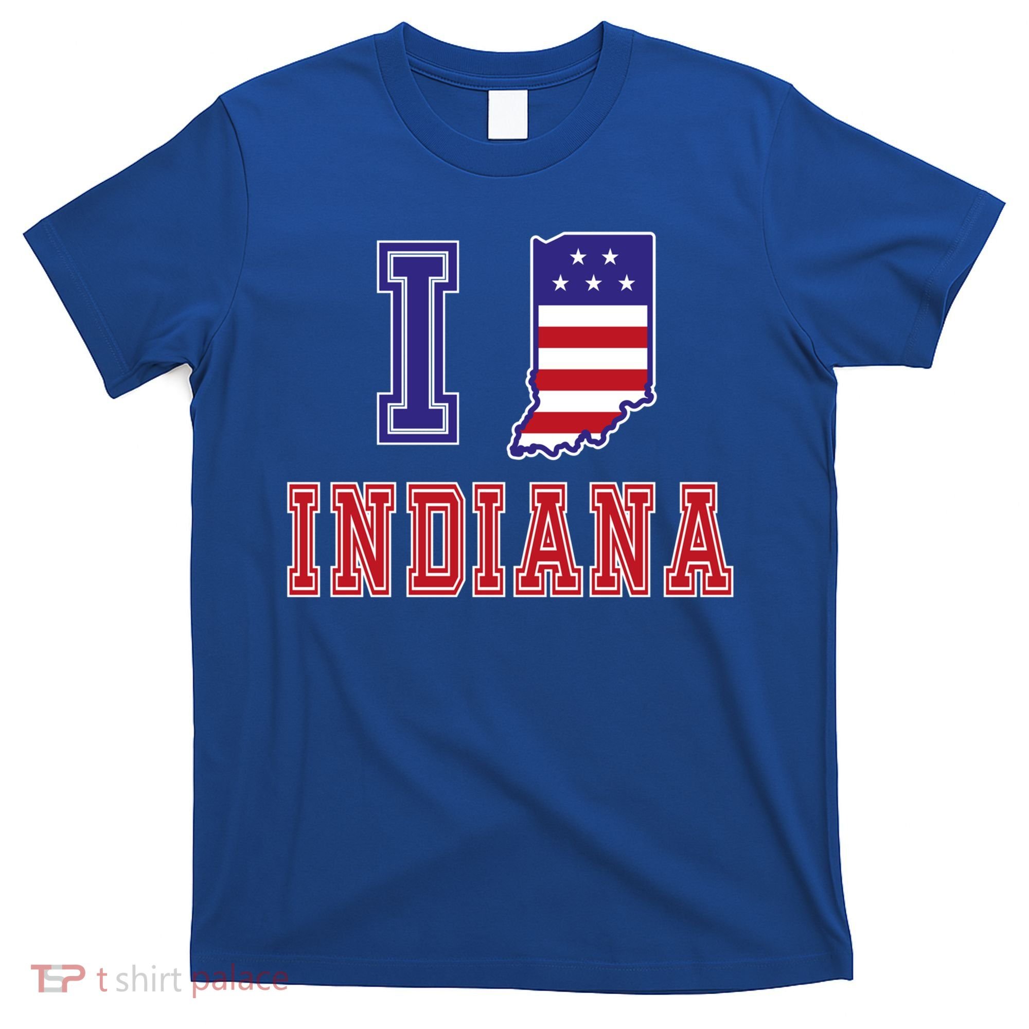 Indiana Usa Patriotic Usa Flag I Love Indiana Gift T-Shirt