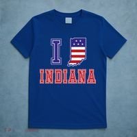 Indiana Usa Patriotic Usa Flag I Love Indiana Gift T-Shirt thumb 5