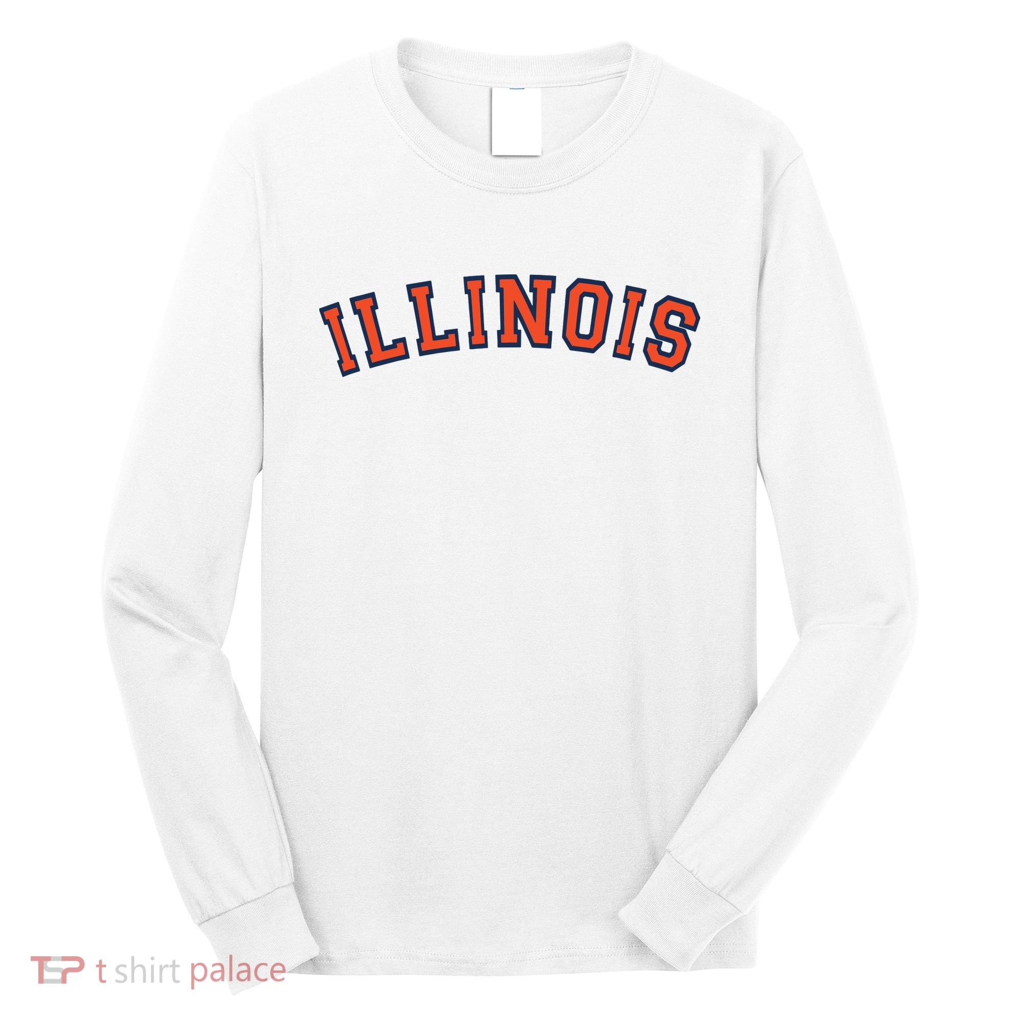 Illinois Usa Patriotic Birthday School University Gift Long Sleeve Shirt