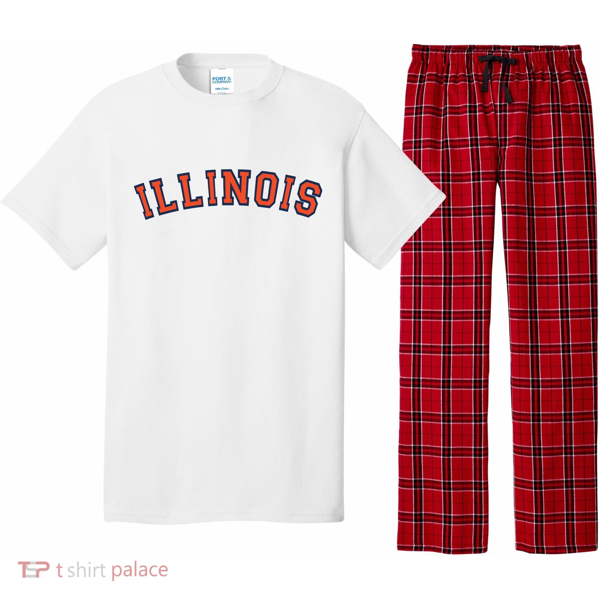 Illinois Usa Patriotic Birthday School University Gift Pajama Set