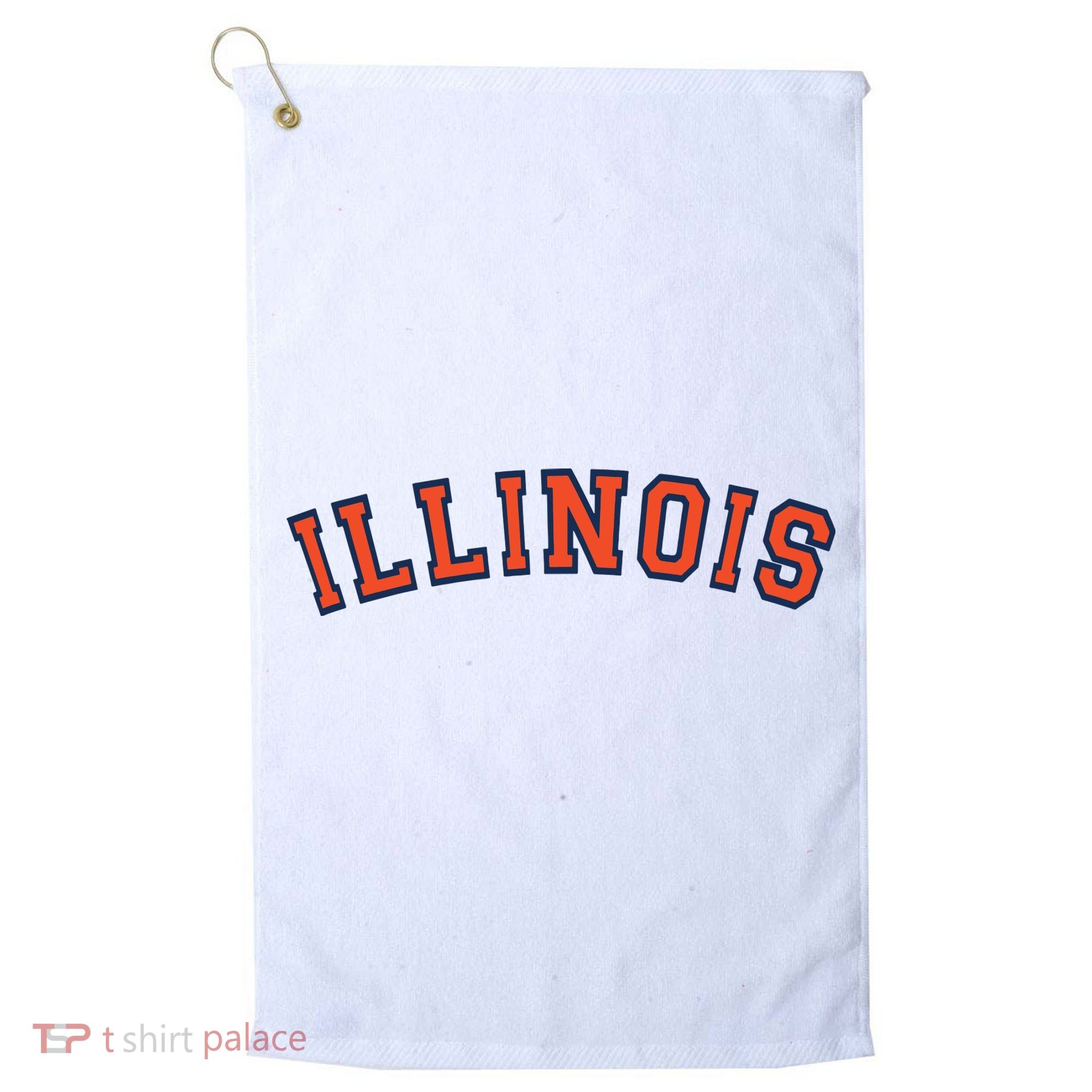 Illinois Usa Patriotic Birthday School University Gift Golf Towel