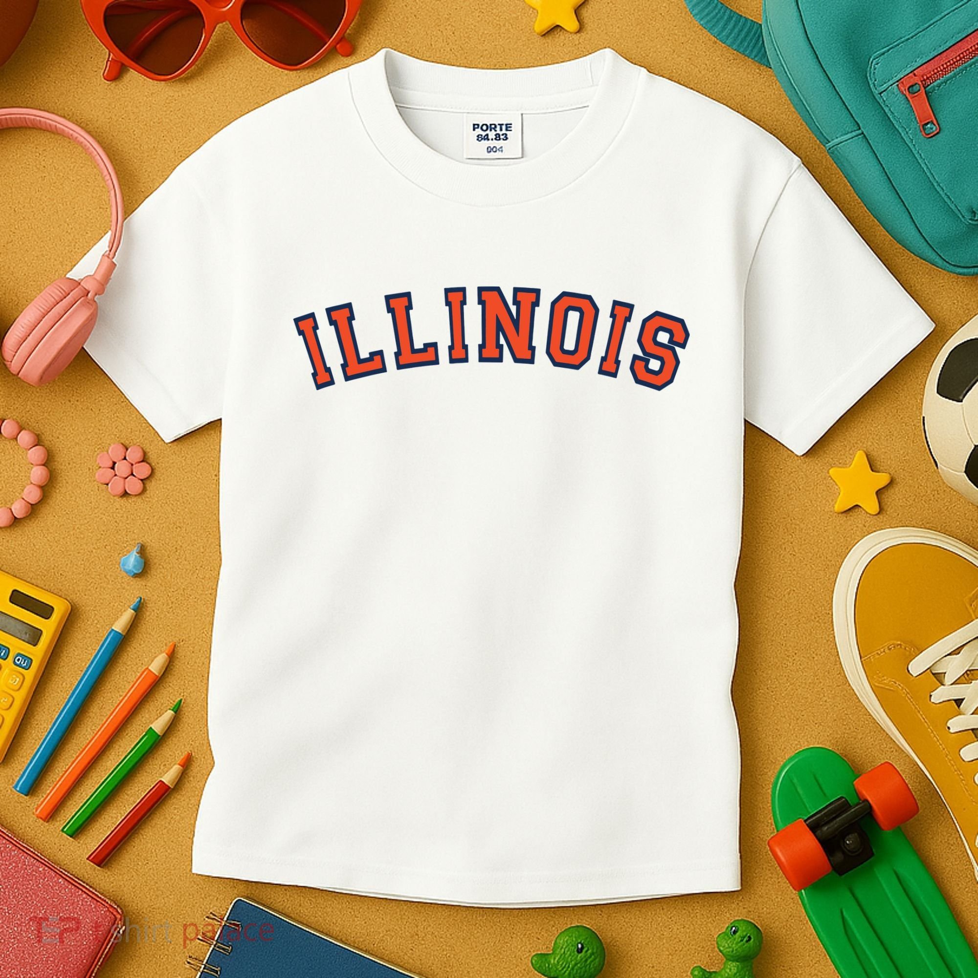 Illinois Usa Patriotic Birthday School University Gift Kids T-Shirt