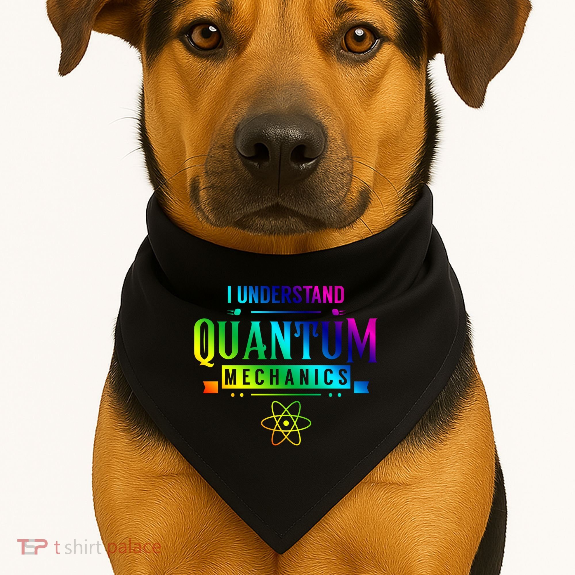 I Understand Quantum Mechanics Scientist Physicist Physics Gift USA-Made Doggie Bandana