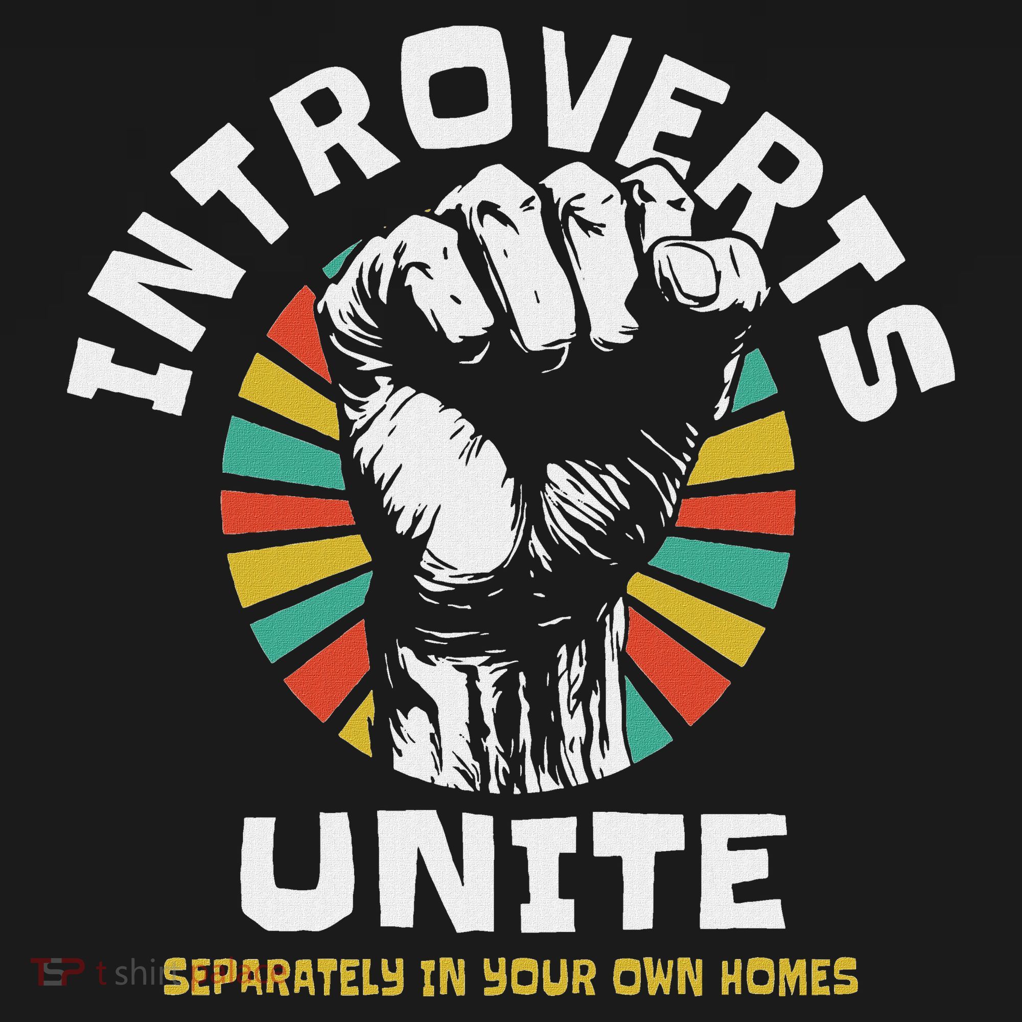 Introverts Unite Separately Own Homes Emblem USA-Made Doggie Bandana