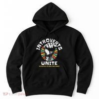 Introverts Unite Separately Own Homes Emblem Hoodie thumb 0