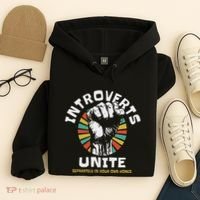 Introverts Unite Separately Own Homes Emblem Hoodie thumb 4