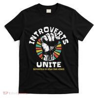 Introverts Unite Separately Own Homes Emblem T-Shirt thumb 0