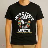 Introverts Unite Separately Own Homes Emblem T-Shirt thumb 3
