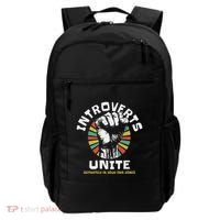 Introverts Unite Separately Own Homes Emblem Backpack thumb 0