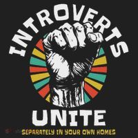 Introverts Unite Separately Own Homes Emblem Beanie thumb 2
