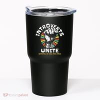 Introverts Unite Separately Own Homes Emblem Tumbler thumb 0