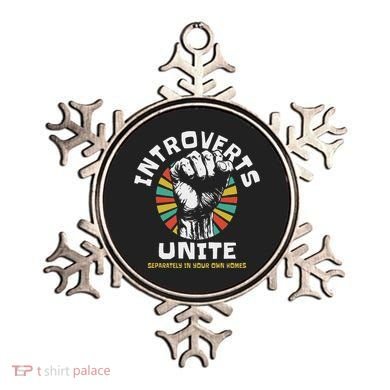 Introverts Unite Separately Own Homes Emblem Ornament