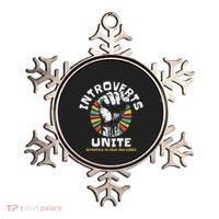 Introverts Unite Separately Own Homes Emblem Ornament thumb 0