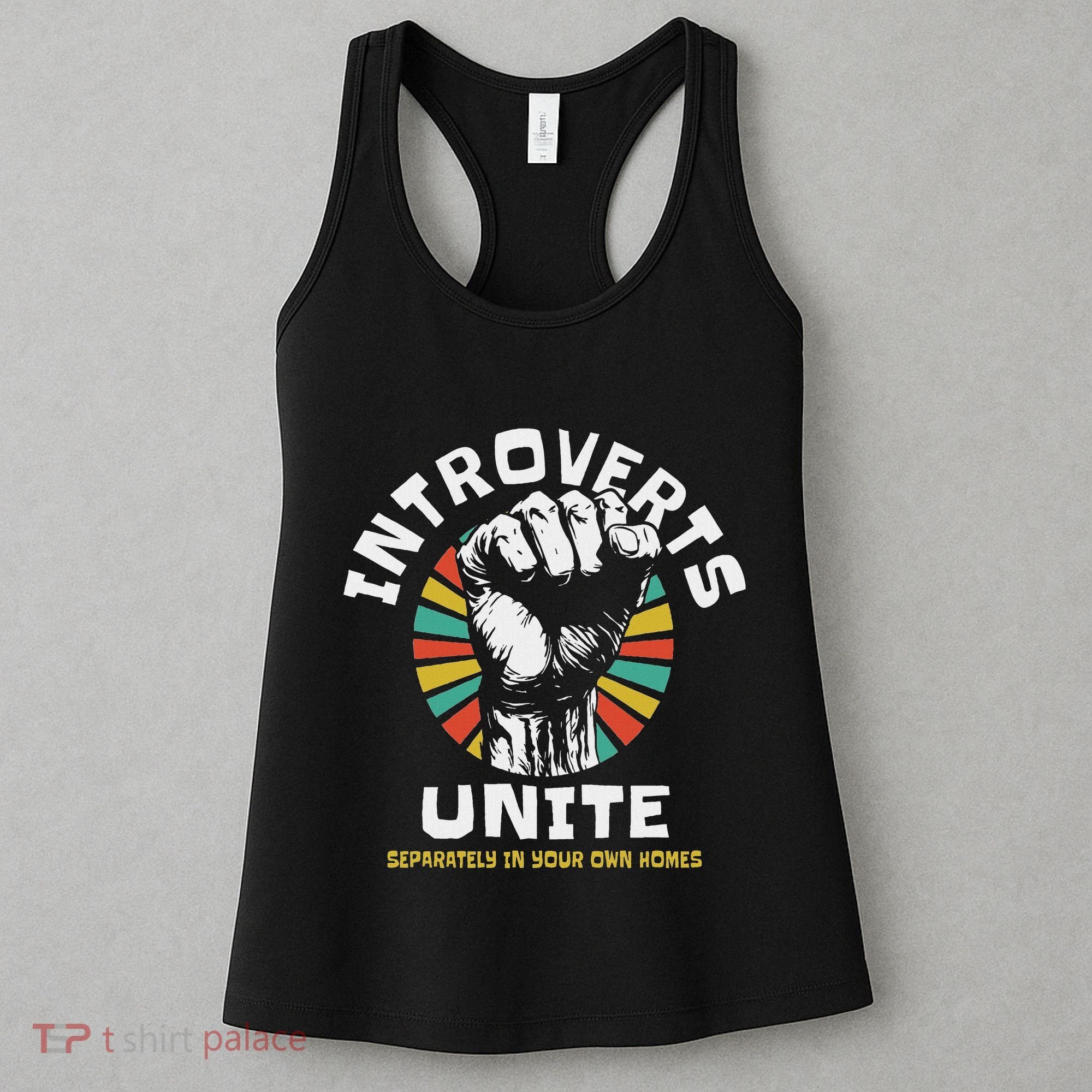 Introverts Unite Separately Own Homes Emblem Women's Tank Top