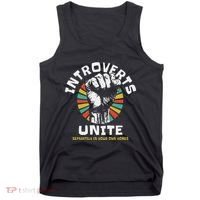 Introverts Unite Separately Own Homes Emblem Tank Top thumb 0