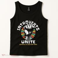 Introverts Unite Separately Own Homes Emblem Tank Top thumb 2
