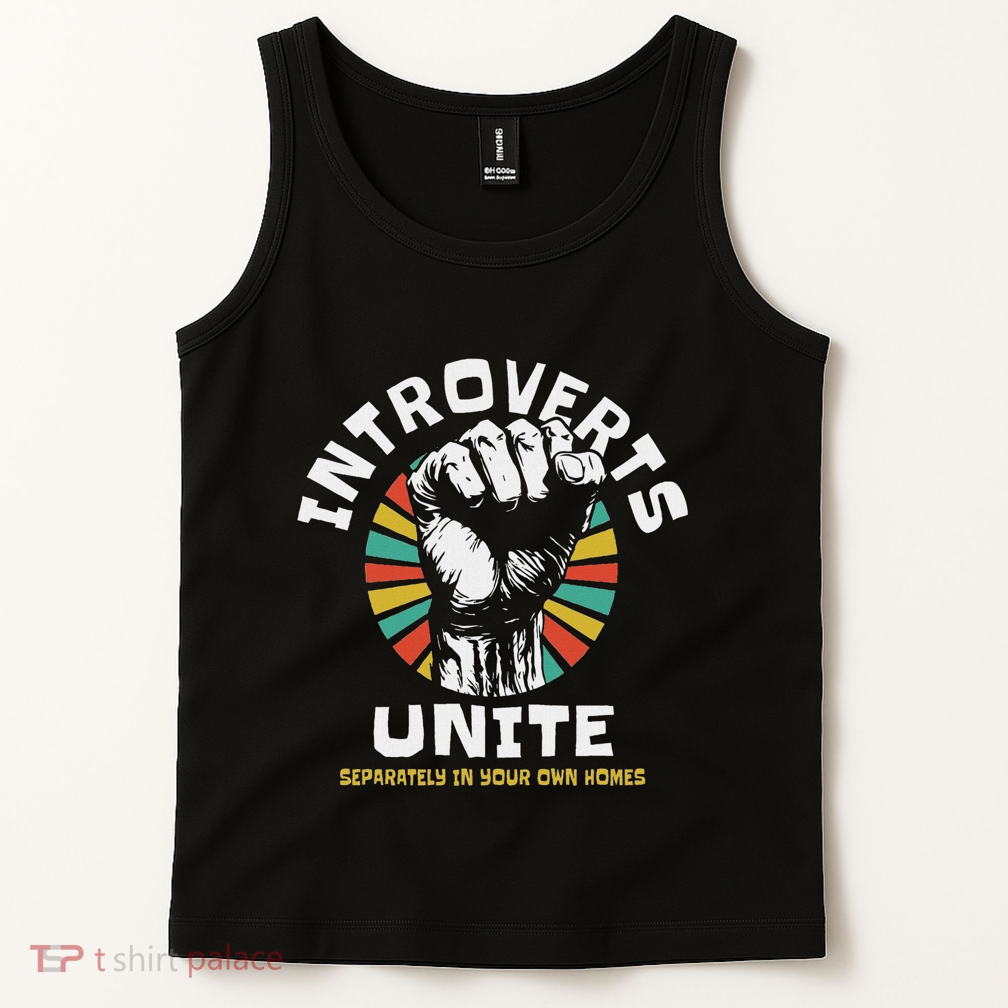 Introverts Unite Separately Own Homes Emblem Tank Top