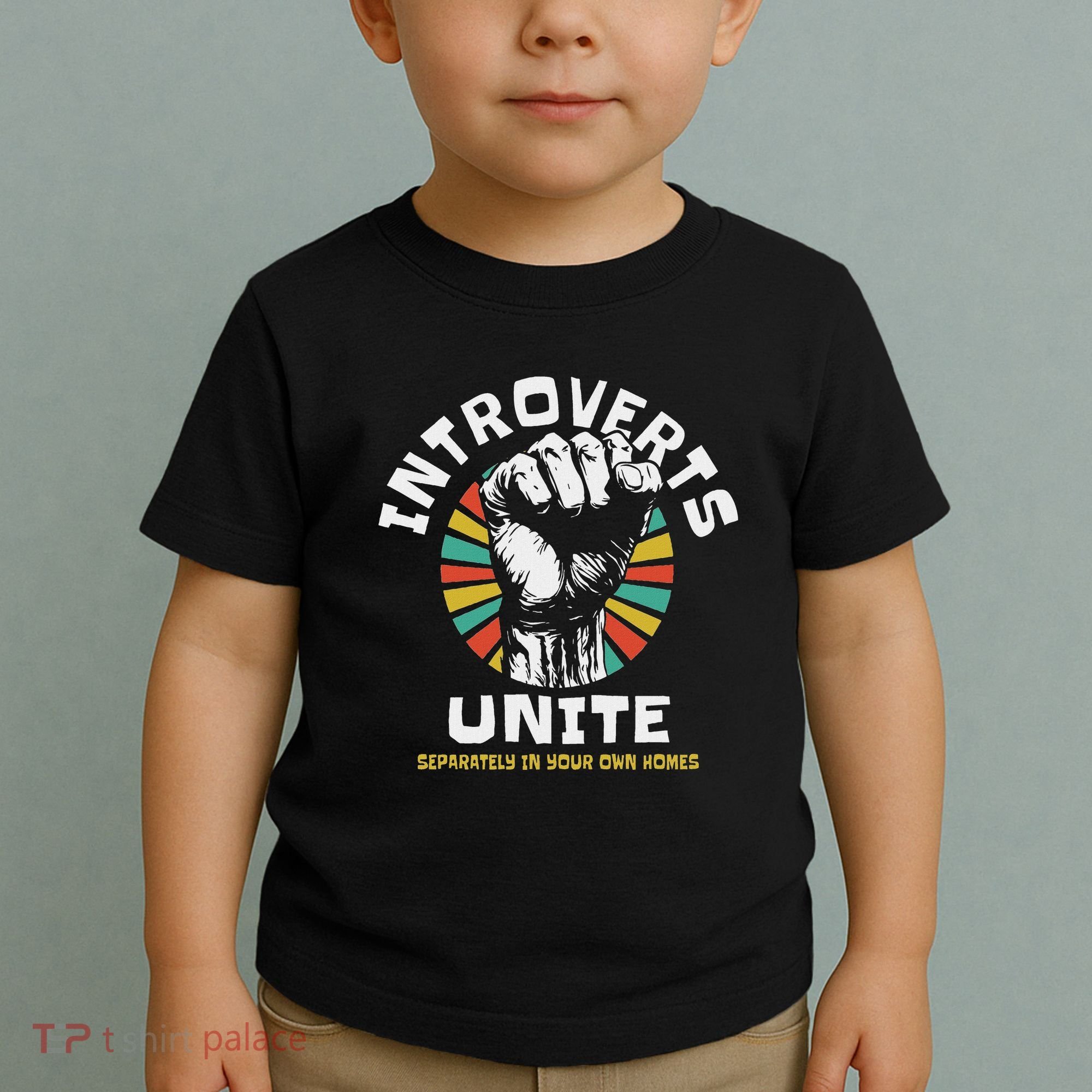 Introverts Unite Separately Own Homes Emblem Toddler T-Shirt