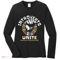 Introverts Unite Separately Own Homes Emblem Women's Long Sleeve Shirt thumb 0