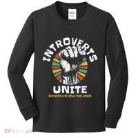 Introverts Unite Separately Own Homes Emblem Kids Long Sleeve Shirt thumb 0