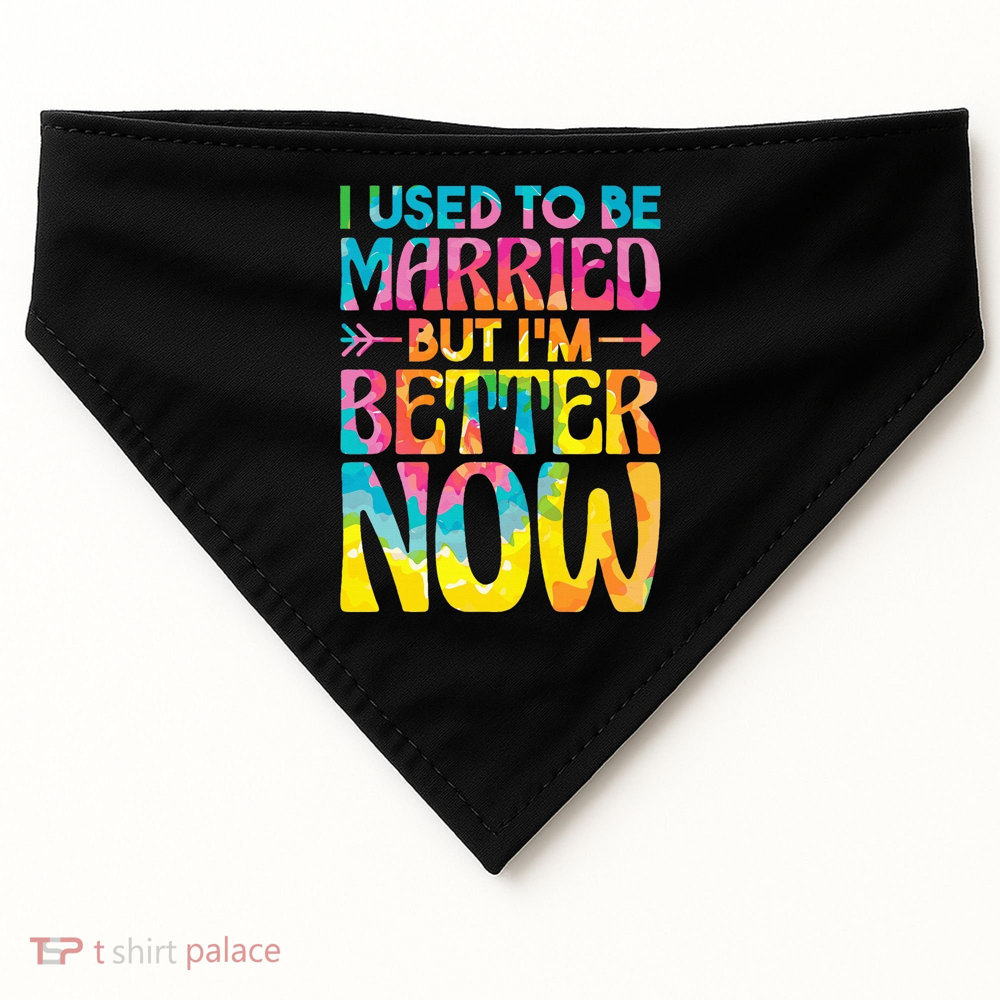 I Used To Be Married But Im Better Now Break up Divorced USA-Made Doggie Bandana