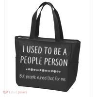 I Used To Be A People Person Funny Sarcastic Tote Bag thumb 3