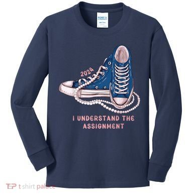 I Understand The Assignment Vote Blue Election 2024 Kamala Harris 2024 Kids Long Sleeve Shirt