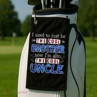 I Used To Just Be The Cool Big Brother Now I'm The Cool Uncle Golf Towel thumb 2