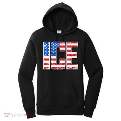 Ice USA US Flag Vintage Women's Hoodie