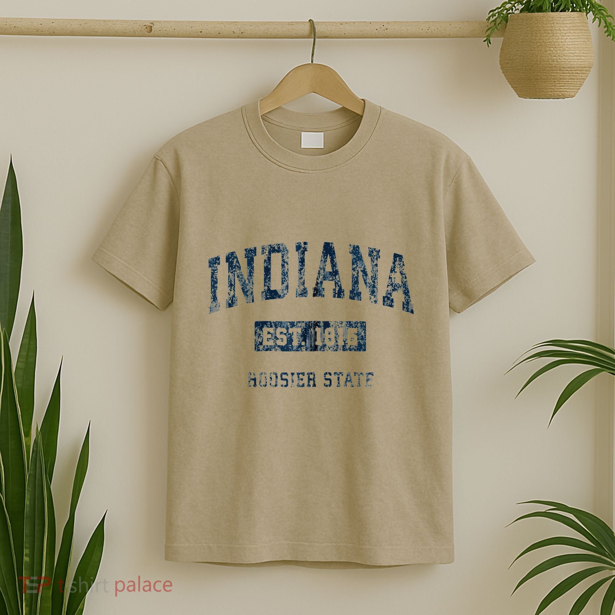 Indiana Vintage Athletic Sports Print T-Shirt