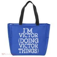 I'm Victor Doing Victor Things Family Reunion First Name Meaningful Gift Tote Bag thumb 0