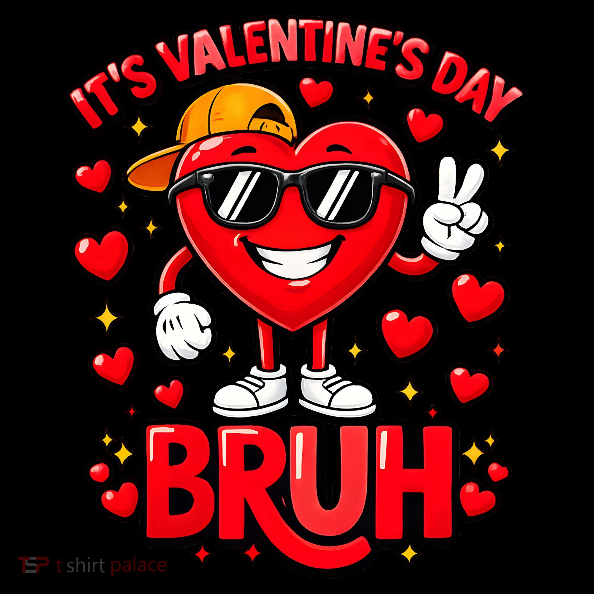 It's Valentines Day Bruh Funny Cute Women's Hoodie