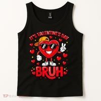 It's Valentines Day Bruh Funny Cute Tank Top thumb 2