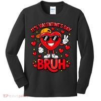 It's Valentines Day Bruh Funny Cute Kids Long Sleeve Shirt thumb 0