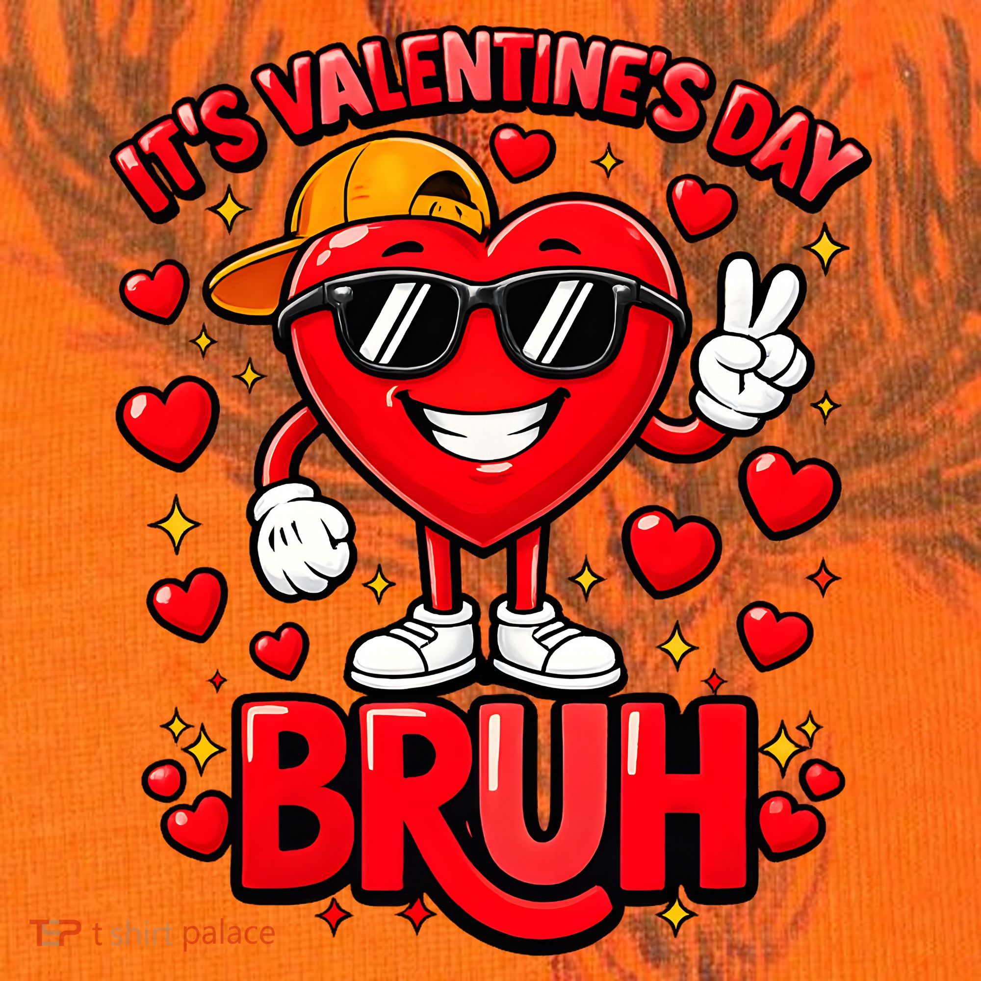 It's Valentines Day Bruh Funny Cute Kati Licensed 12" Camo Cuffed Beanie