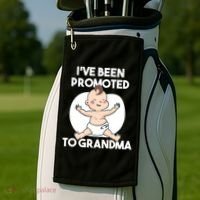 I've Been Promoted To Grandma Golf Towel thumb 2