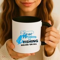 I've Got 99 Problem but Fishing Solves Them All Coffee Mug thumb 3