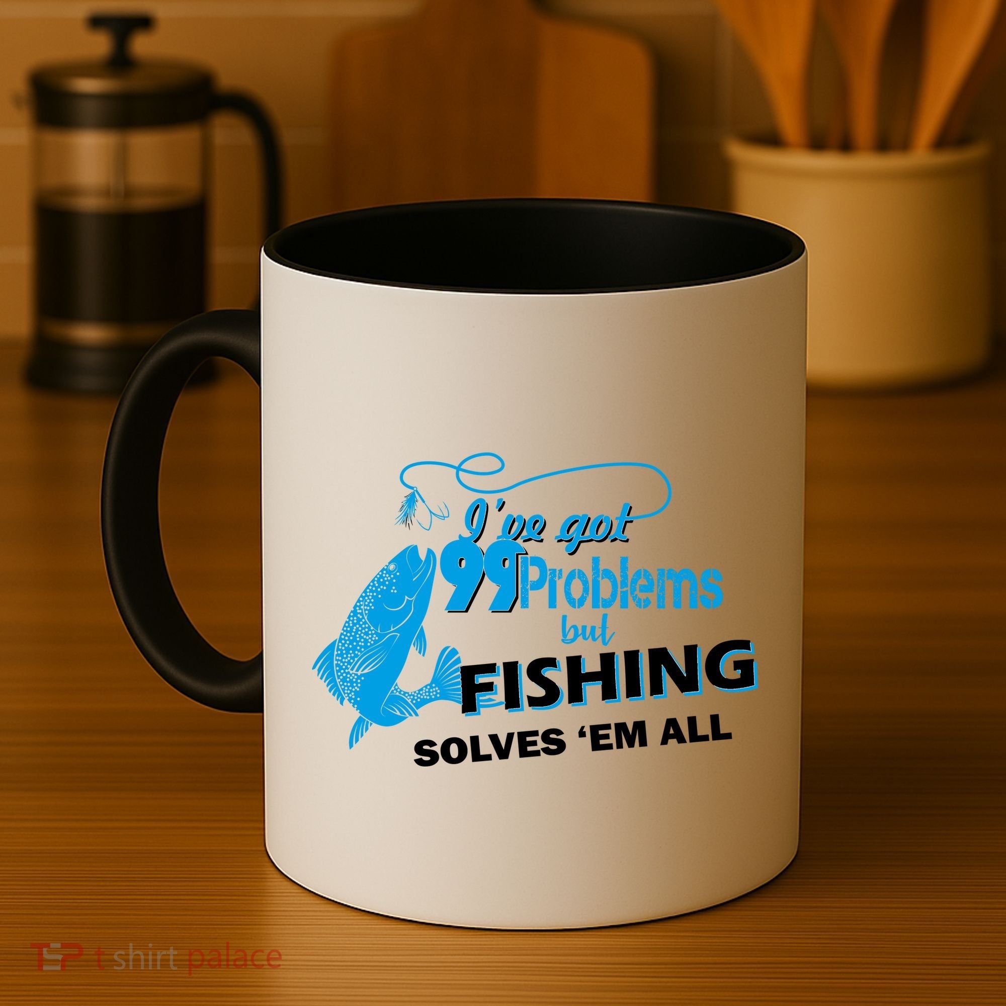 I've Got 99 Problem but Fishing Solves Them All Coffee Mug