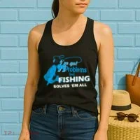I've Got 99 Problem but Fishing Solves Them All Women's Tank Top thumb 2