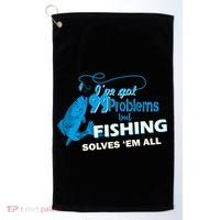 I've Got 99 Problem but Fishing Solves Them All Golf Towel thumb 0