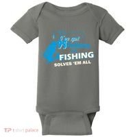 I've Got 99 Problem but Fishing Solves Them All Baby Bodysuit thumb 0