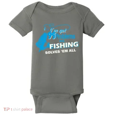 I've Got 99 Problem but Fishing Solves Them All Baby Bodysuit