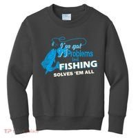 I've Got 99 Problem but Fishing Solves Them All Kids Sweatshirt thumb 0