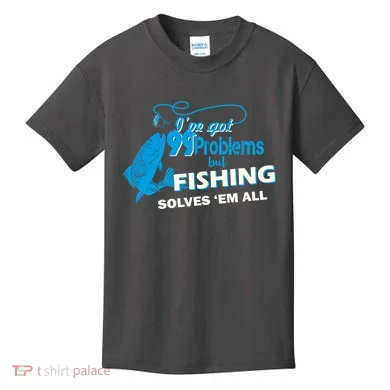 I've Got 99 Problem but Fishing Solves Them All Kids T-Shirt