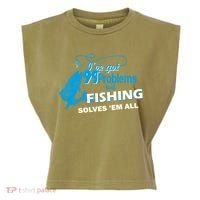I've Got 99 Problem but Fishing Solves Them All Garment-Dyed Women's Muscle Tee thumb 0