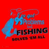 I've Got 99 Problem but Fishing Solves Them All Santa Hat thumb 1