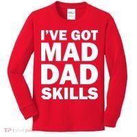 I've Got Mad Dad Skills Kids Long Sleeve Shirt thumb 0
